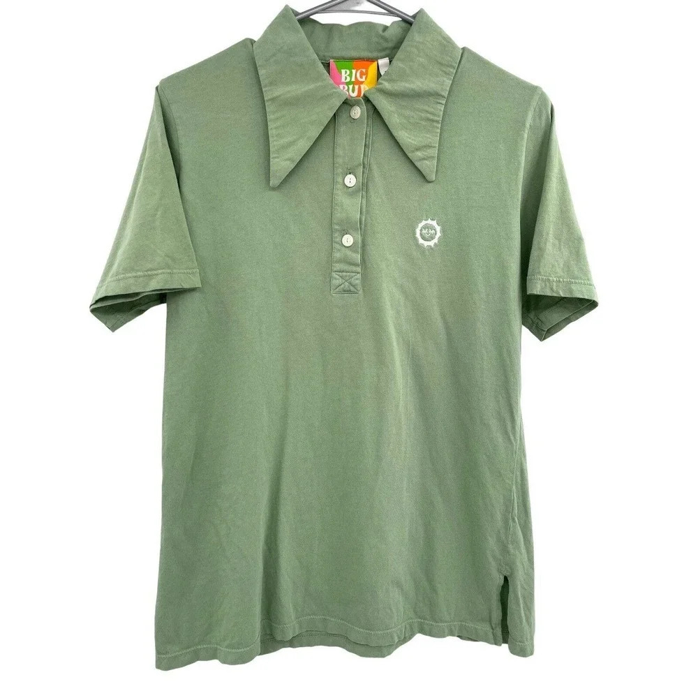 Big Bud Press Retro Polo Shirt Size Small Green Unisex